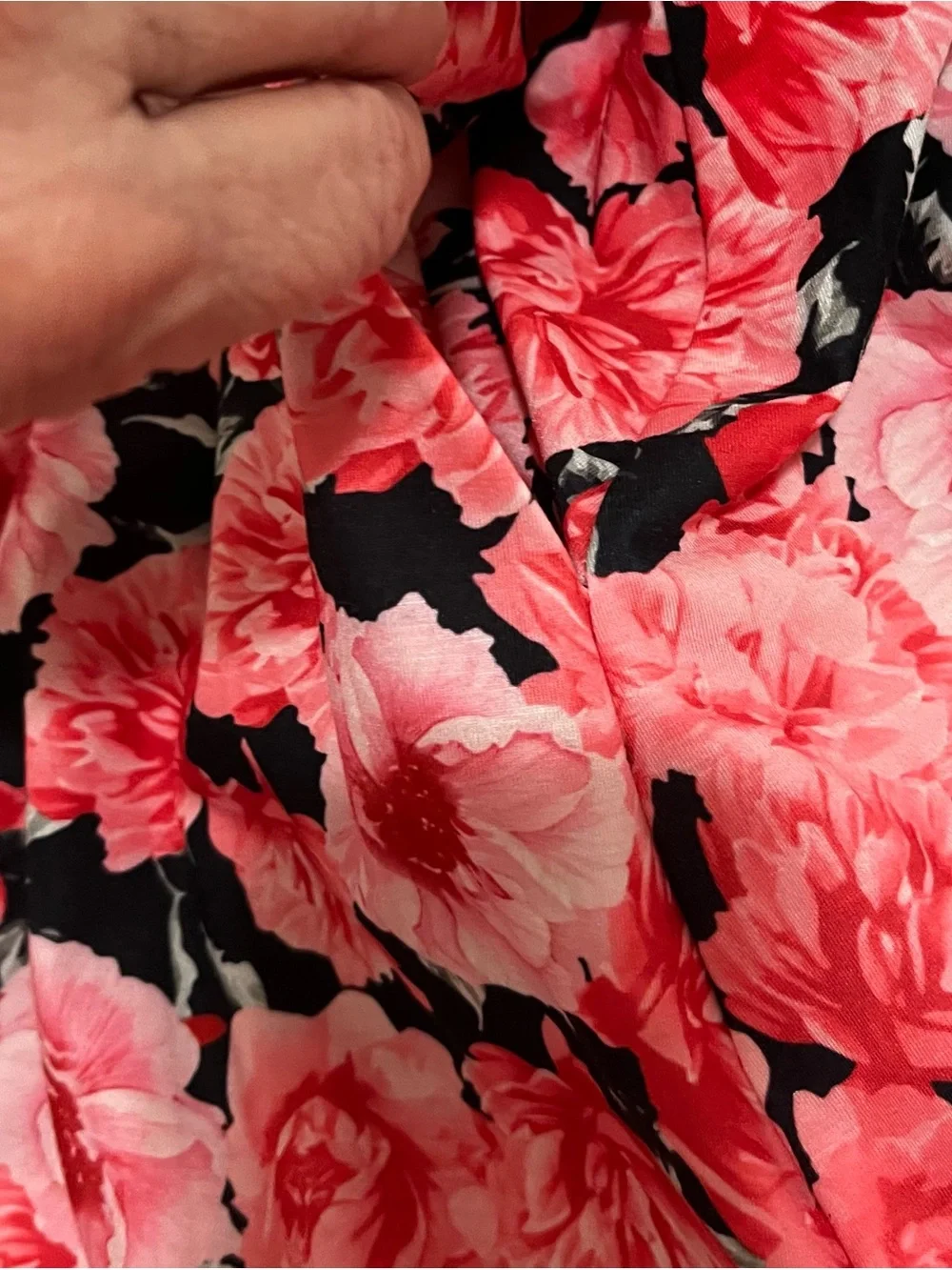 Grace Karin Coral Pink Floral V-Neck Midi Dress - Picture 11 of 13